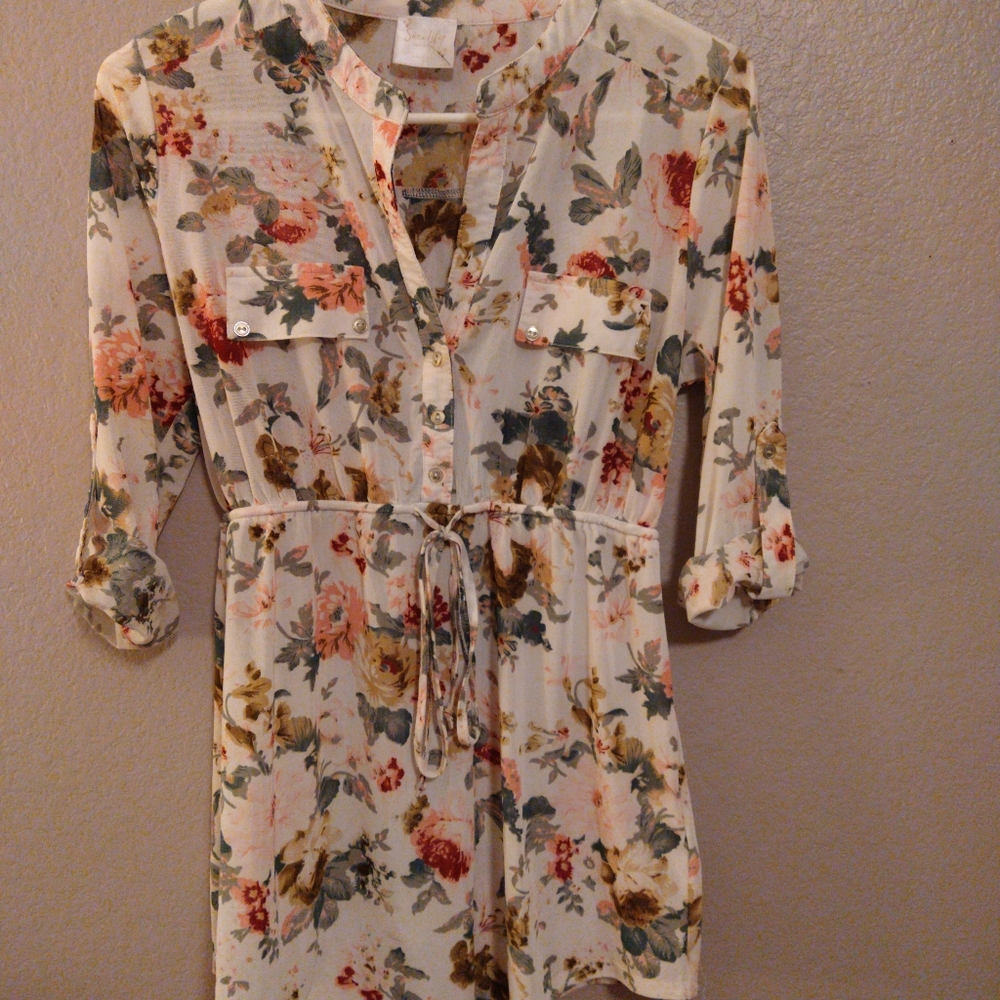 Siren Lily floral sheer blouse